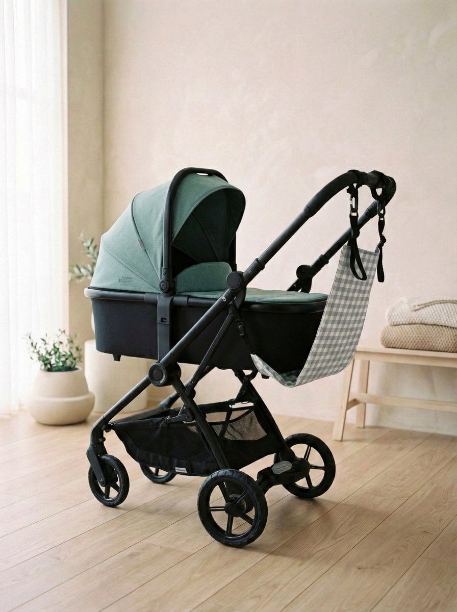 VICHY GRIS-2 Hamaca Amababy con estampado Vichy Gris