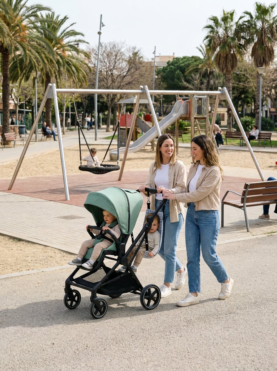 VICHY GRIS-3 Hamaca Amababy con estampado Vichy Gris