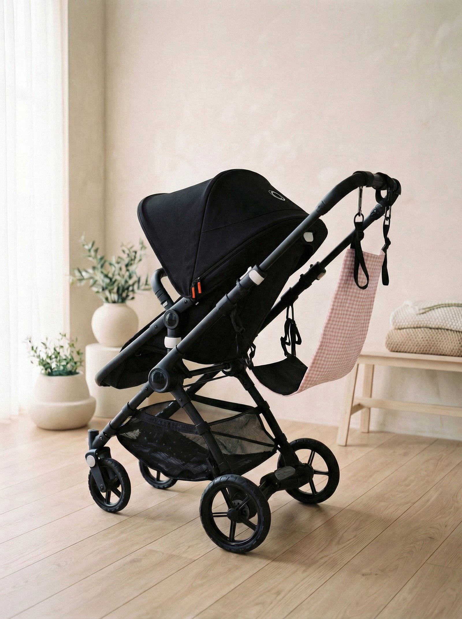 VICHY ROSA-1 Hamaca Amababy con estampado Vichy Rosa